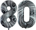 GOER Number 80 Balloons for 80th Birthday Party Decorations, 42 Inch Jumbo Foil by GOER