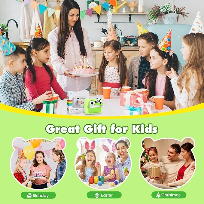 Kids Camera Instant Photo Printing, HD Digital Video Dual Cameras - Image 7