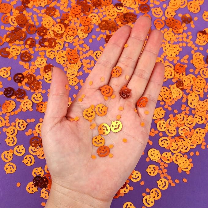 MARFOREVER Halloween Pumpkin Confetti Table Decorations - Image 2
