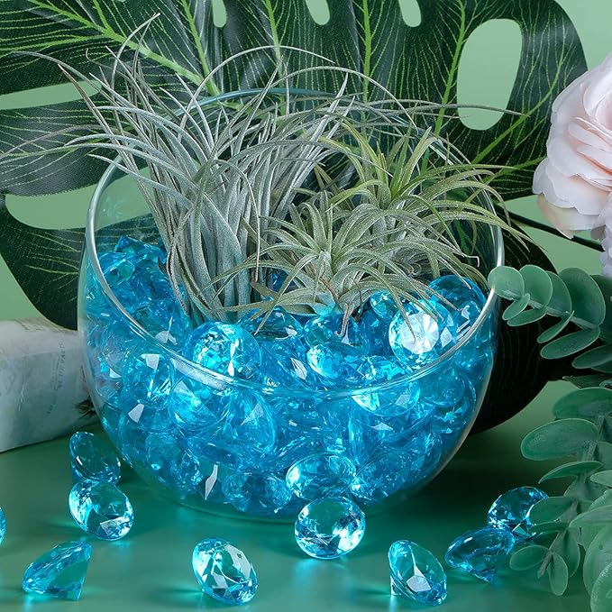 Acrylic Diamond Fake Gems Vase Filler, Babenest 240pcs 3/4 Inch Faux Diamonds - Image 5