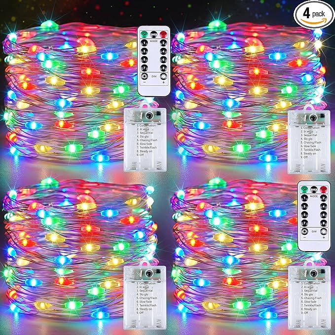 4 Pack Fairy Lights Battery Operated by Halloween