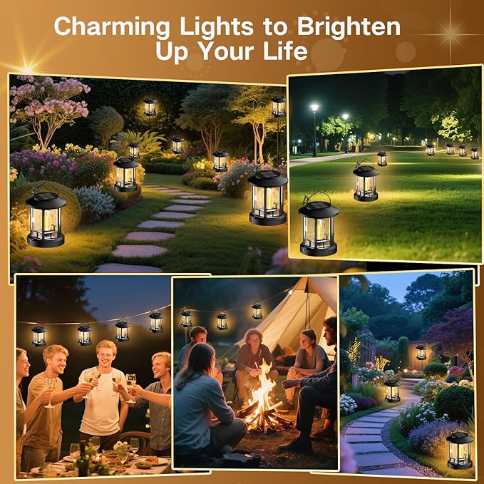 Solar Lights Outdoor Hanging Lantern, Solar Lanterns Waterproof - Image 6