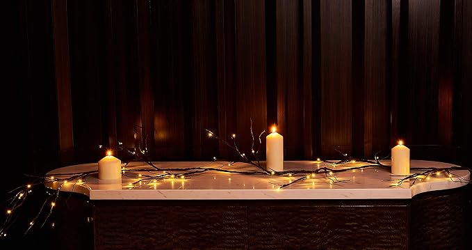 Hairui Mossy Garland Lights 6FT 48 LED Battery Operated Lighted Twig Vine - Image 4