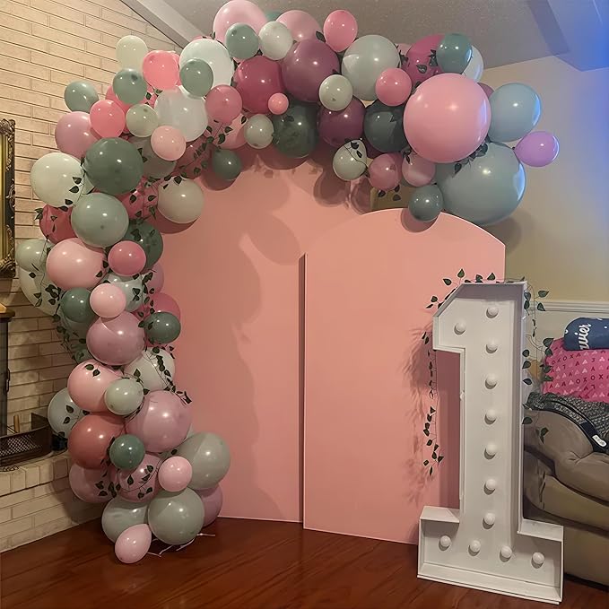 Fairy Balloon Arch Kit 120Pcs Sage Green Pink Purple Balloons Garland Dusty - Image 5
