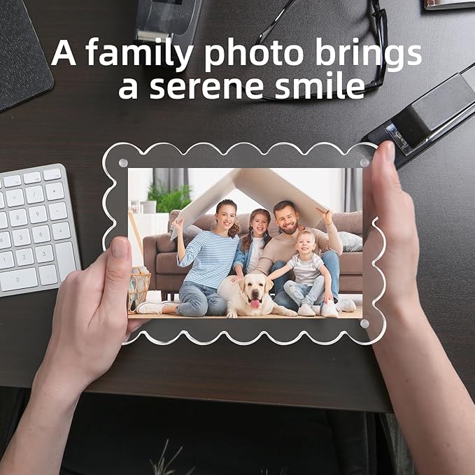 3 Pack Acrylic Picture Frame: 4x6inch Magnetic Picture Frames, Double Sided - Image 9