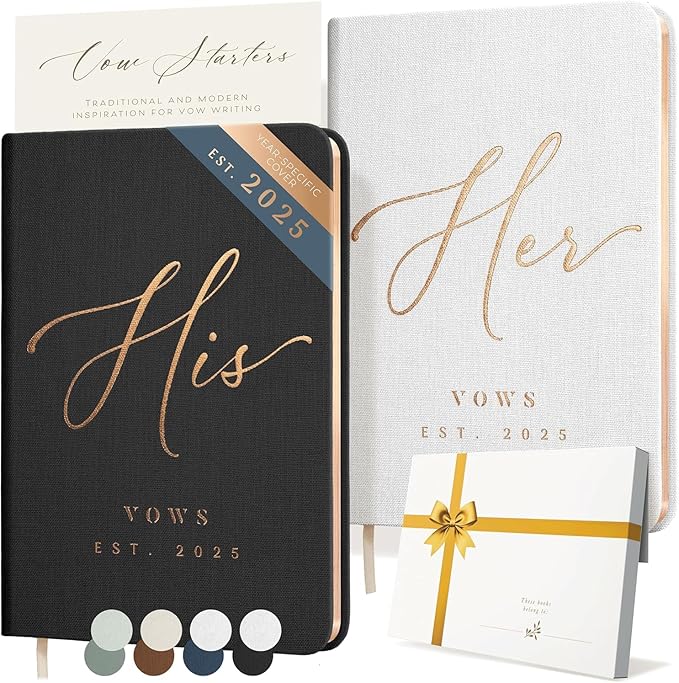 Personalized 2025 Vow Books His & Hers by Artesori