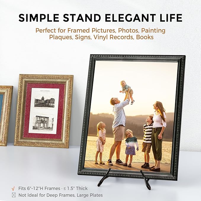 TR-LIFE Plate Stands for Display, 6.5 inch, 2 Pack – Fold-Flat, Stable X-Frame - Image 5