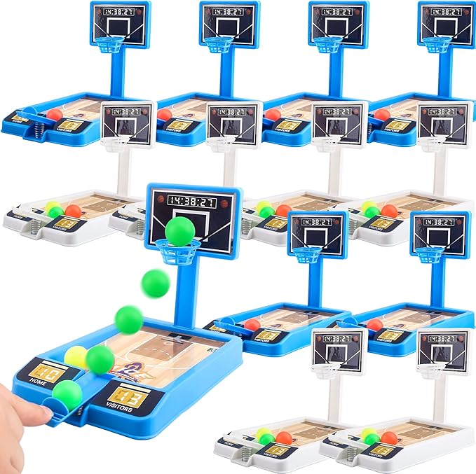 12 Pack Mini Basketball Game Toys Tabletop Basketball Game Desktop Basketball by Restroma