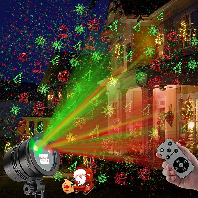 Christmas Projector Lights Outdoor, Led Christmas Laser Lights Landscape by PELN