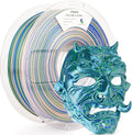 AMOLEN Silk PLA 3D Printer Filament, Shiny Multicolor Rainbow PLA Filament by AMOLEN