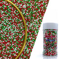 Edible Red & Green & White Pearl Sugar Sprinkles Candy 2mm Mini Pearls Cake by KandlrikMagicSprinkles