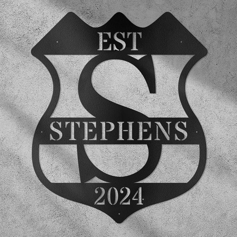 Custom Metal Signs Metal Name Sign Metal Wall Art Split Letter Monogram Wall by SIGNWIN