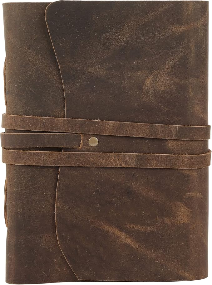 Handmade Leather Journal | Writing Notebook Diary | Bound Daily Notepad - Image 3