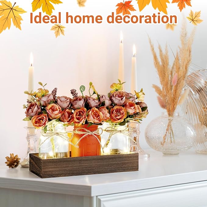VAIPI Fall Decor Mason Jar Centerpiece Table Decorations - Image 7