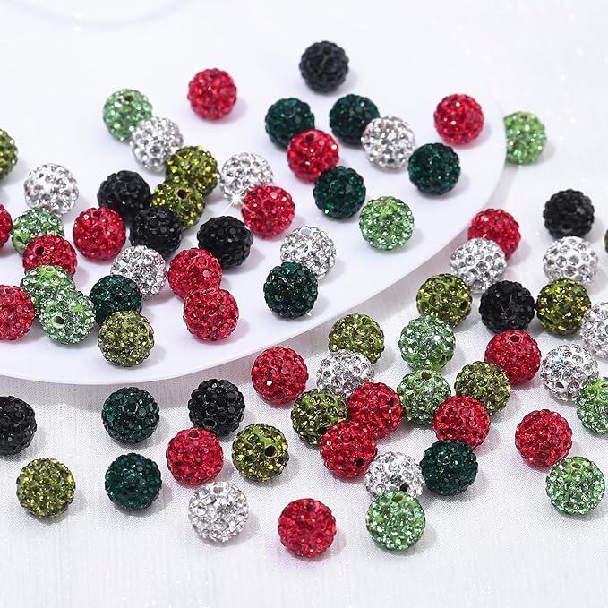 novani 240pcs 10mm Green Rhinestone Beads - Image 6