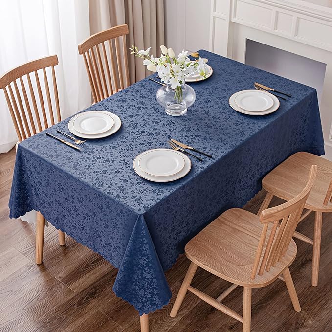 Smiry Rectangle Table Cloth, Waterproof Heavy Duty Vinyl Tablecloth, Wipeable - Image 6