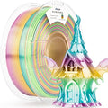 AMOLEN Silk PLA 3D Printer Filament, Shiny Multicolor Rainbow PLA Filament by AMOLEN