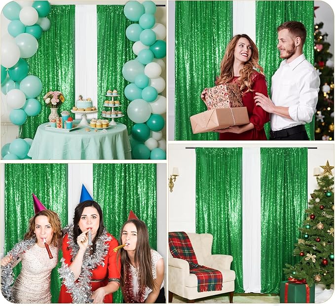 Juya Delight Sequin Backdrop Curtain, Christmas Wedding Decoration - Image 3