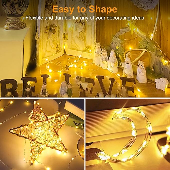btfarm 50 Pack Fairy Lights Battery Operated, 7ft 20 Led Twinkle Lights String - Image 6
