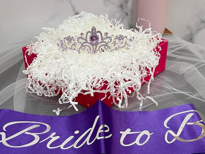 JETKONG 3 Pcs Bachelorette Party Decorations Bridal Shower Crown, Bride to Be - Image 3