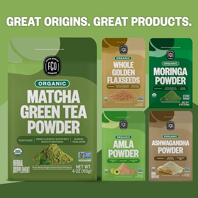 FGO Organic Matcha Green Tea Powder, Japanese Culinary Grade - Image 8