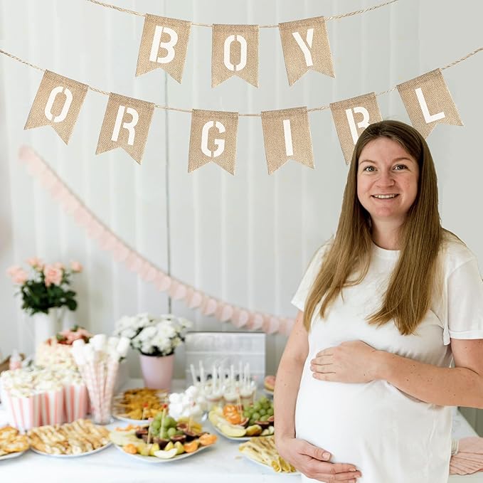 20 PCS Burlap Banner with 27 PCS Letters Stencil DIY Customizable Birthday - Image 5