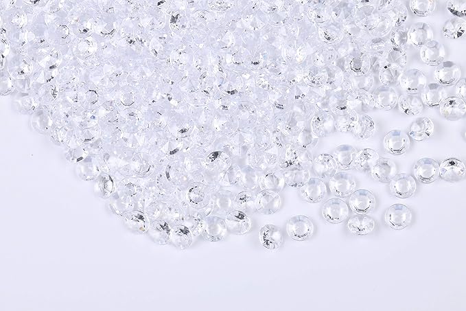 2000pcs Platic Acrylic Gems Fake Acrylic Diamonds Vase Filler Beads Faux by WelcometoGintoaria
