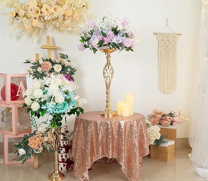 Gold Metal Wedding Centerpieces - Image 7