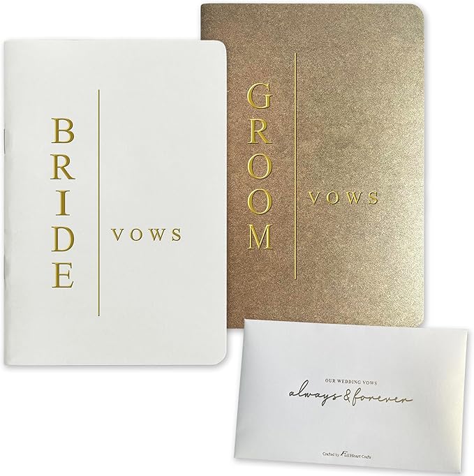 Vow Books His and Hers Wedding Vow Books Bride and Groom by WeddingGiftsWedding