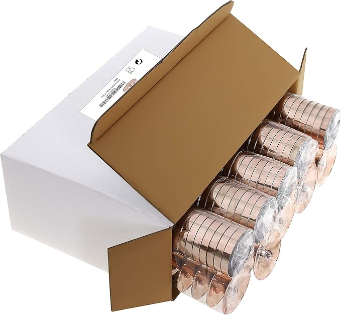 I00000 50 Pack Rose Gold Plastic Champagne Flutes, 5 Oz Fancy Rose Gold - Image 5