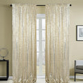 Champagne Sequin Photography Backdrop Curtains 2FTx8FT 2 Panels Sparkly by HMQIANG