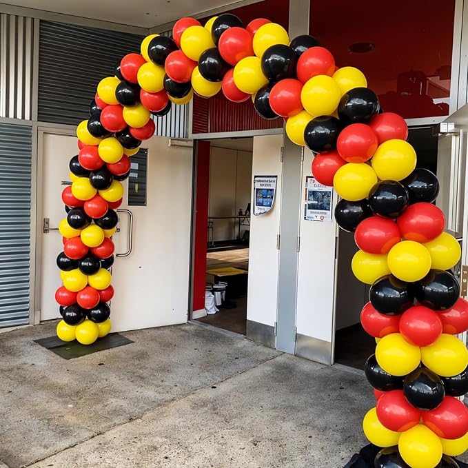 Red Yellow Black Balloons, Printed Balloon Confetti Balloon - Image 3