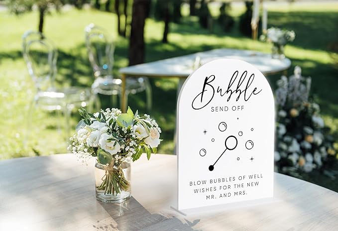 Bubble Send Off Sign for Wedding, Wedding Reception Decorations, Bridal Shower - Image 4
