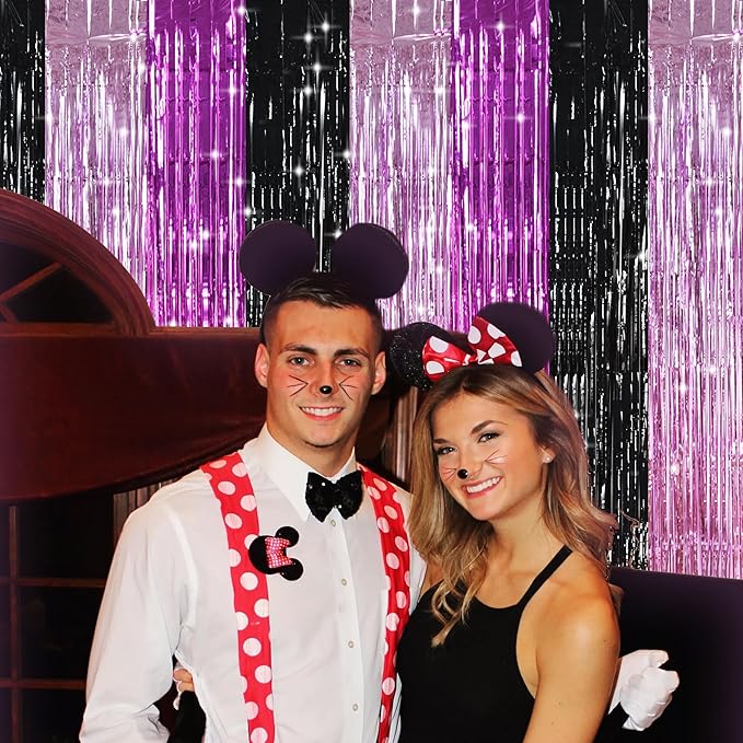 TONIFUL Black Pink Hot Pink Door Streamers, New Year, Graduation, Baby Shower - Image 4