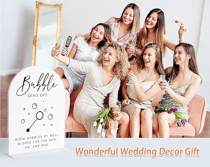 Bubble Send Off Sign for Wedding, Wedding Reception Decorations, Bridal Shower - Image 5