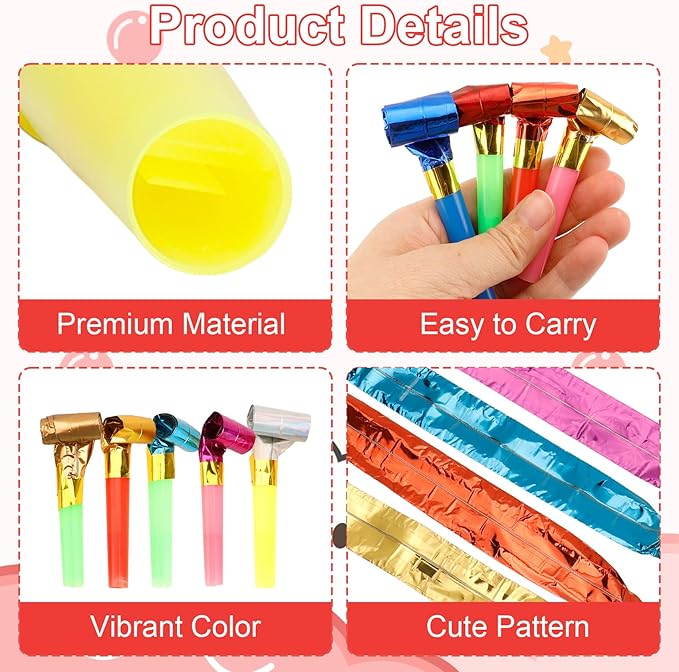 Party Blowers, Party Blowouts, Party Noise Makers Horns, Birthday Blowers - Image 3