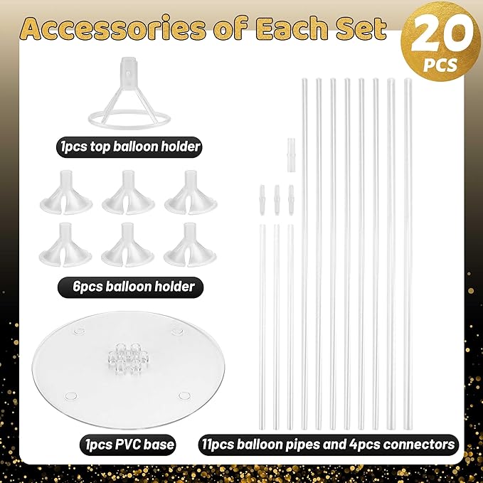 JOYYPOP 20 Sets Balloon Stand Kit, Balloon Sticks - Image 3