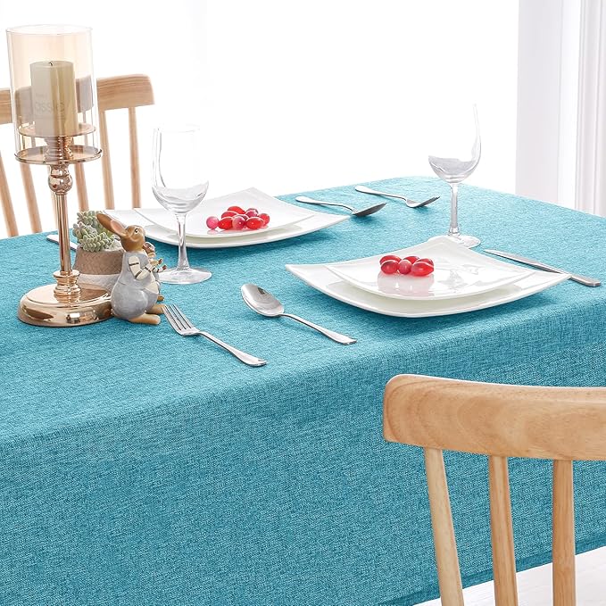 Hiasan 2 Pack Faux Linen Rectangle Tablecloth - Image 3