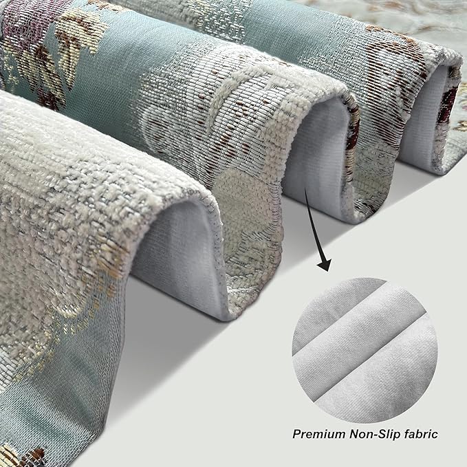 HeMiaor Elegant Table Runner Thick Chenille and - Image 4