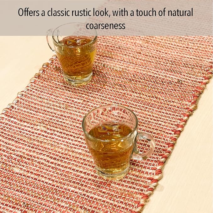 Chardin home Natural Jute Table Runner 13x72 Inch – Vintage Boho Rustic Table - Image 5