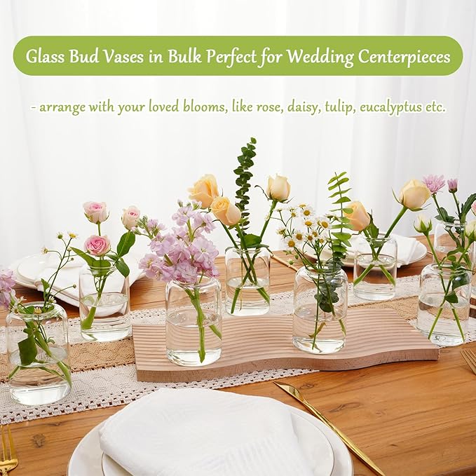 Small Glass Flower Vases - Image 2