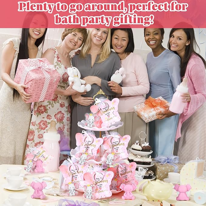 288 Baby Shower Favors Baby Shower Gifts Bulk Lip Balms Soaps Keychains Organza - Image 4