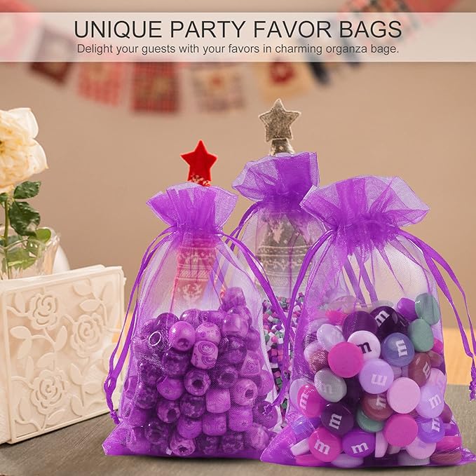 ANZNKU 100 PCS Small Organza Bags 4x6 Inches - Image 5
