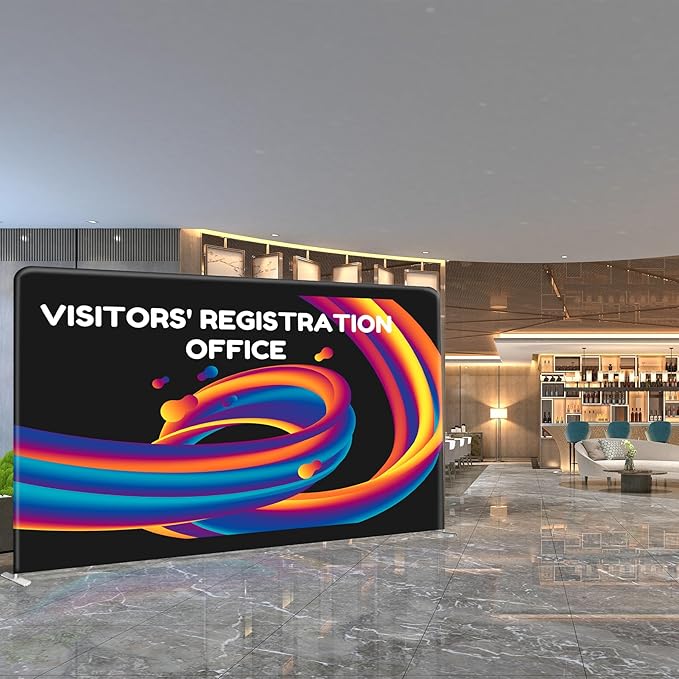 Custom Stand Backdrop with Aluminum Stand, 7.5x13.2ft Commercial Tension Fabric - Image 3