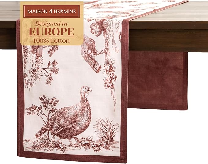 Maison d' Hermine Table Runner 100% Cotton Double Layer Table Runners 108 by MaisondHermine