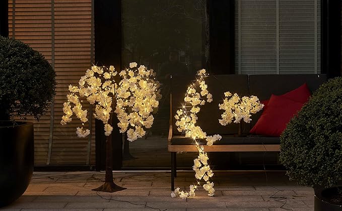 Hairui Cherry Blossom 96 LED Fairy Lights 6FT Garland, Battery Operated - Image 4