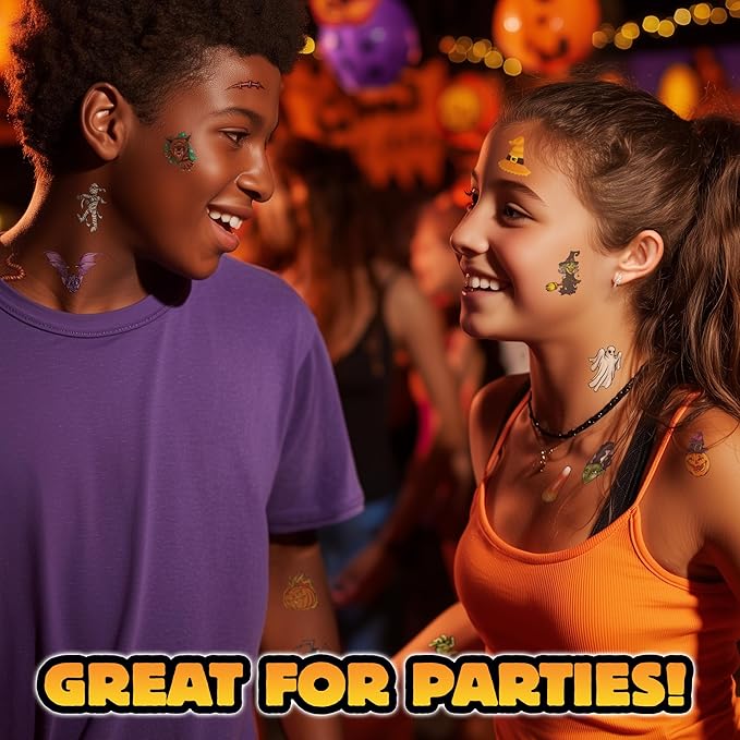 Assorted Halloween Temporary Tattoos – Spooky Designs - Image 3