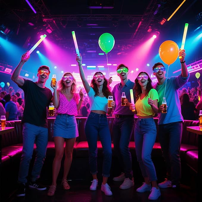 108 PCs LED Glasses, Light Up Glasses, Glow Glasses Glow In The Dark Party - Image 8