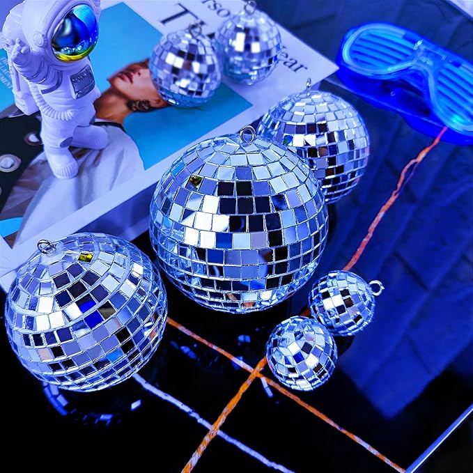 54 Pcs Mini Silver Disco Balls - Image 2