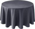 Biscaynebay Textured Fabric Round Tablecloths 108", Dark Grey Water Resistant by Biscaynebay